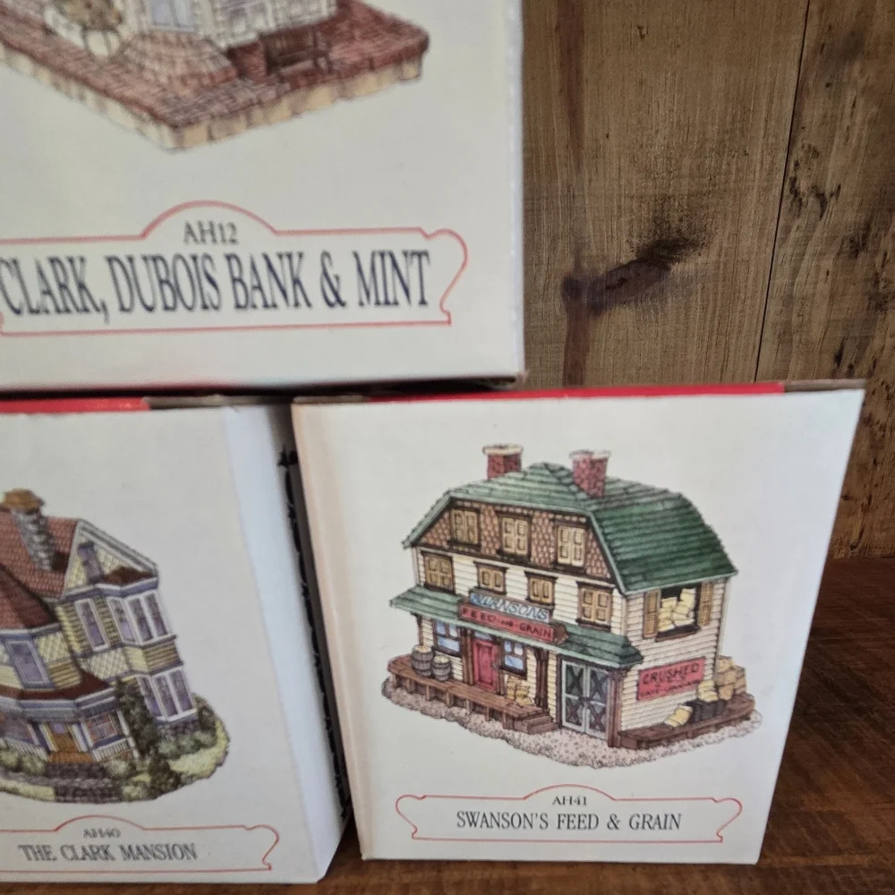 Liberty Falls Mini Houses Village Town Bundle of 5 Church Bank Feed Store Doctor